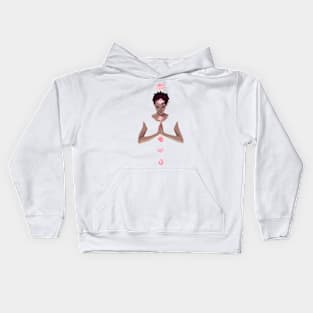 yoga flower girl Kids Hoodie